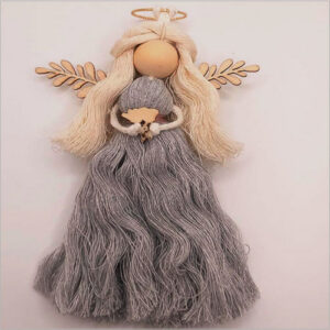 Ángel Flor Macramé Pequeño