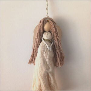 Ángel Natural Macramé Mediano