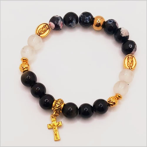 Pulsera Energética Blanco y Negro